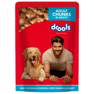 Drools Real Chicken & Chicken Liver Chunks in Gravy Adult Dog Wet Food 5+1x150g