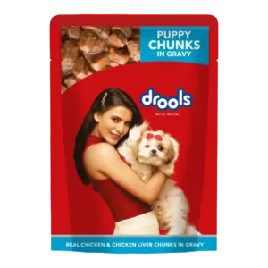 Drools Real Chicken & Chicken Liver Chunks in Gravy Puppy Wet Food 5+1x150g