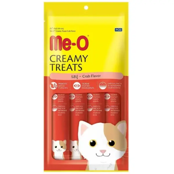 Me-O Creamy Treats Crab Flavor 15gx4 Cat Treats