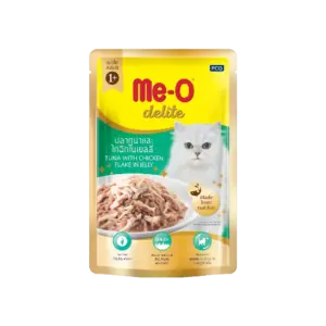 Me-O Delite Tuna with Chicken Flake in Jelly 12x70g