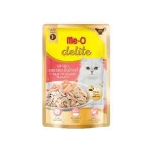 Me-O Delite Tuna with Salmon in Gravy 12x70g
