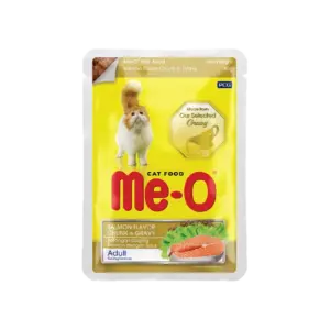 Me-O Salmon Chuck in Gravy Adult Cat Wet Food 12x80g