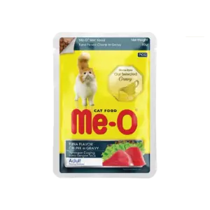 Me-O Tuna Chunk in Gravy Adult Cat Wet Food 12x80g