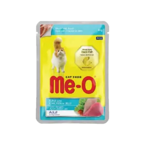 Me-O Tuna with Chicken in Jelly Adult Cat Wet Food 12x80g