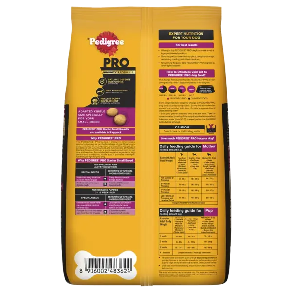Pedigree PRO Expert Nutrition Pregnant Mother and Puppy Starter (3-12 weeks) Small Breed Dog Dry Food - Image 2