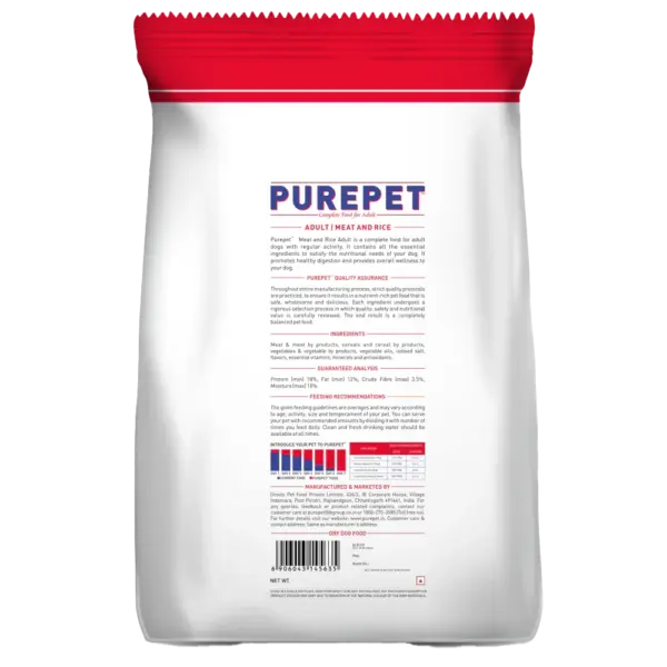 Purepet Meat and Rice Adult Dog Dry Food - Image 2