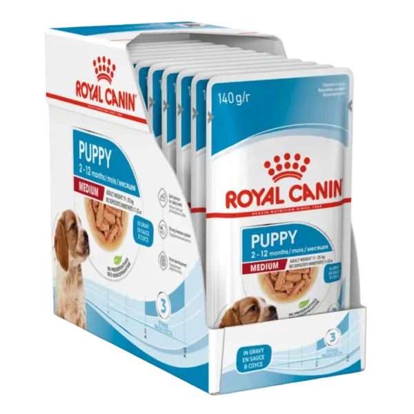 Royal Canin Medium Breed Puppy Wet Food 10x140g - Image 2
