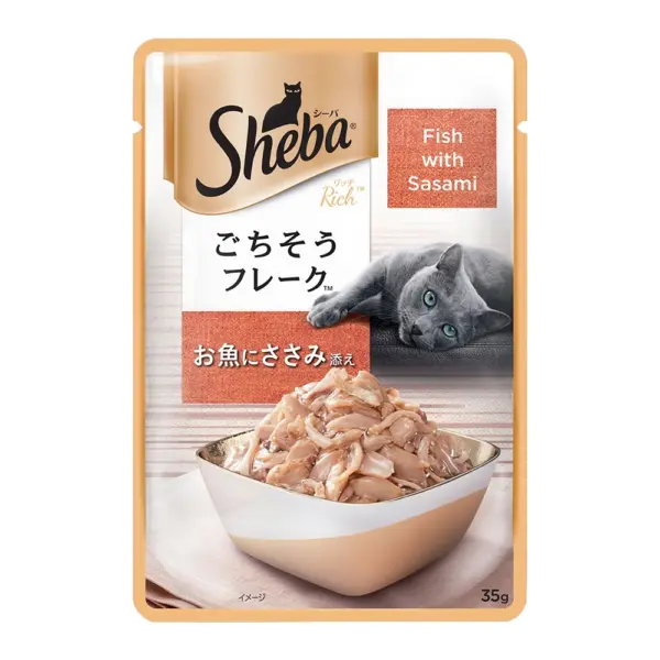 Sheba Fish with Sasami Adult Cat Wet Food 12x35g