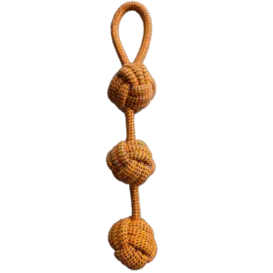 3 Rope Balls with Handle Tug Toy for Dogs