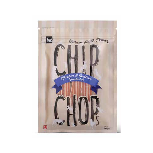 Chip Chops Chicken & Codfish Sandwich Dog Treats 70g