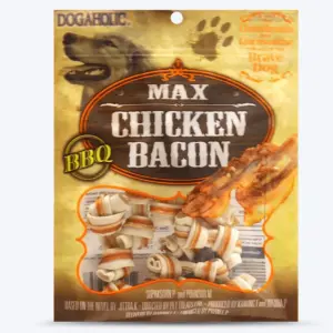 Dogaholic Chicken Bacon Bone BBQ Dog Treats 10pcs