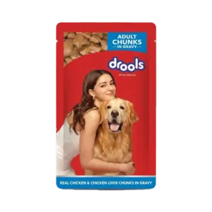 Drools Real Chicken & Chicken Liver Chunks in Gravy Adult Dog Wet Food 15x150g