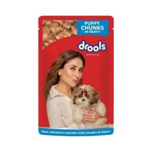Drools Real Chicken & Chicken Liver Chunks in Gravy Puppy Wet Food 15x150g