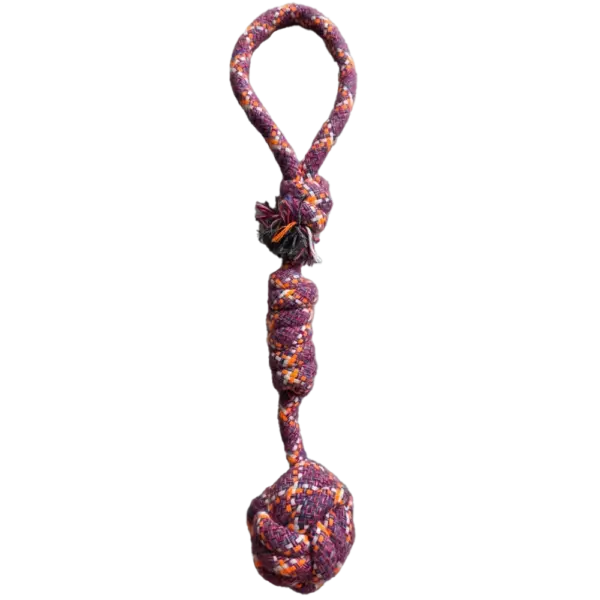 Handle with Knot, Toffee and Ball Tug Toy for Dogs