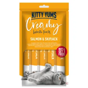 Kitty Yums Creamy Salmon & Skipjack Flavor 15gx4+1 Cat Treats