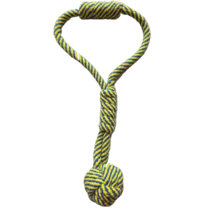 Toffee Handle with Knot and a Ball Tug Toy for Dogs