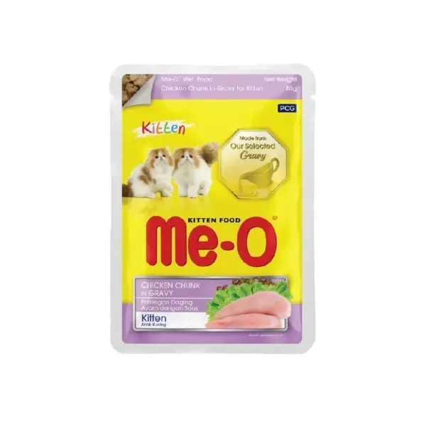 Me-O Chicken Chunk in Gravy Kitten Wet Food 12x80g