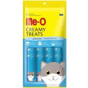 Me-O Creamy Treats Chicken & Liver Flavor 15gx4 Cat Treats