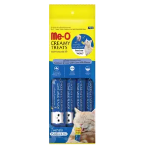 Me-O Creamy Treats Chicken & Liver with Goat Milk Flavor 15gx4 Cat Treats