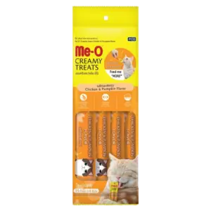 Me-O Creamy Treats Chicken & Pumpkin Flavor 15gx4 Cat Treats