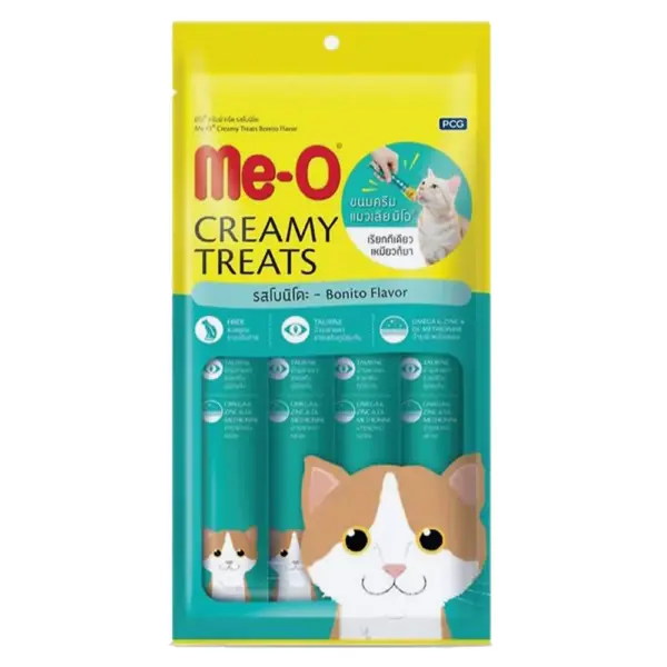 Me-O Creamy Treats Tuna Bonito Flavor 15gx4 Cat Treats
