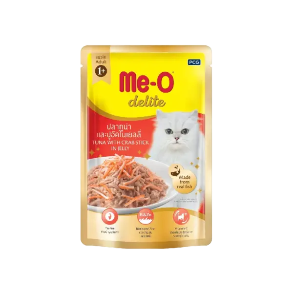 Me-O Delite Tuna with Crab Stick in Jelly 12x70g