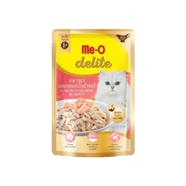 Me-O Delite Tuna with Salmon in Gravy 12x70g