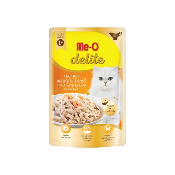 Me-O Delite Tuna with Shrimp in Gravy 12x70g