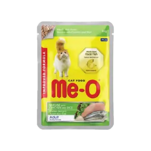 Me-O Sardine with Chicken & Rice Adult Cat Wet Food 12x80g
