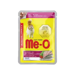 Me-O Sardine with Red Snapper in Jelly Adult Cat Wet Food 12x80g