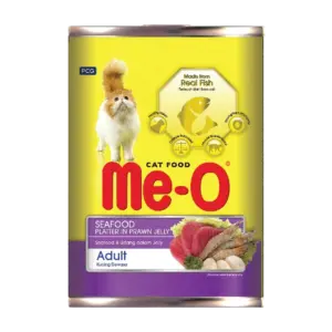 Me-O Seafood Platter in Prawn Jelly Canned Adult Cat Wet Food 400g