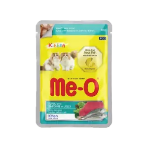 Me-O Tuna with Sardine in Jelly Kitten Wet Food 12x80g