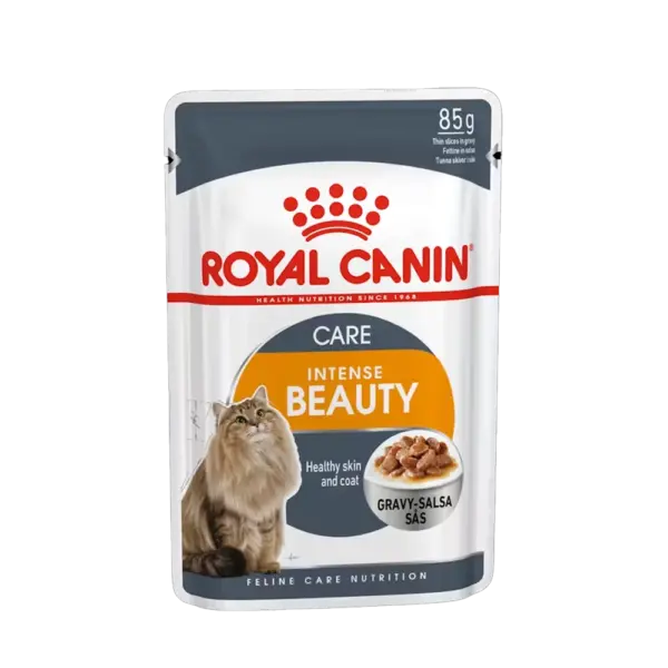 Royal Canin Intense Beauty Care Chunks in Gravy Adult Cat Wet Food 12x85g