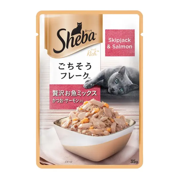 Sheba Skipjack and Salmon Adult Cat Wet Food 12x35g Sheba Skipjack and Salmon Adult Cat Wet Food 12x35g