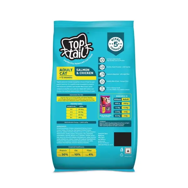 Top Tail Salmon & Chicken Flavour Adult Cat Dry Food