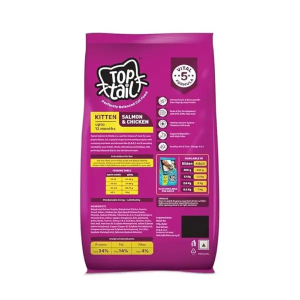 Top Tail Salmon & Chicken Flavour Kitten Dry Food