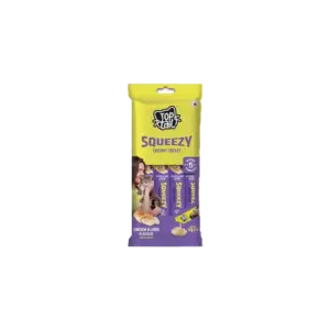 Top Tail Squeezy Chicken & Liver Flavour 12gx5 Creamy Cat Treats