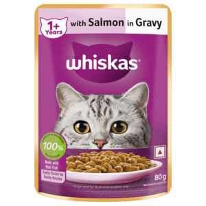 Whiskas Salmon in Gravy Adult Cat Wet Food 14x80g