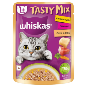 Whiskas Tasty Mix Chicken With Tuna and Carrot in Gravy Adult Cat Wet Food 14x70g