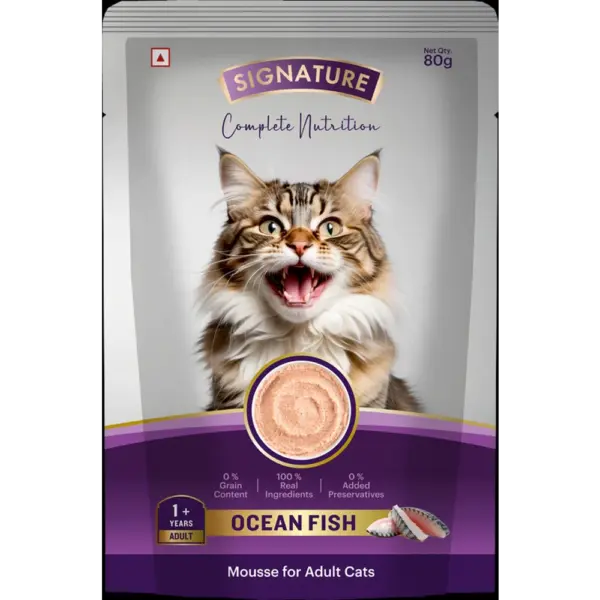 Signature Grain Zero Ocean Fish Mousse Adult Cat Wet Food Signature Grain Zero Ocean Fish Mousse Adult Cat Wet Food
