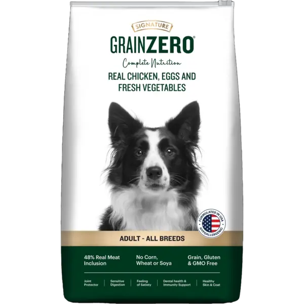 Signature Grain Zero Real Chicken, Eggs & Fresh Vegetables Adult Dog Dry Food Signature Grain Zero Real Chicken, Eggs & Fresh Vegetables Adult Dog Dry Food