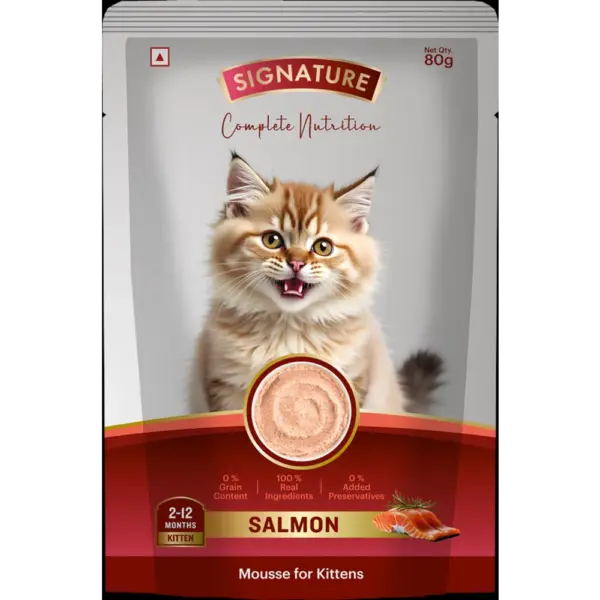 Signature Grain Zero Salmon Mousse Kitten Wet Food Signature Grain Zero Salmon Mousse Kitten Wet Food